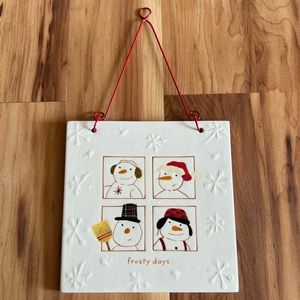 Frosty Days Hanging Christmas Tile